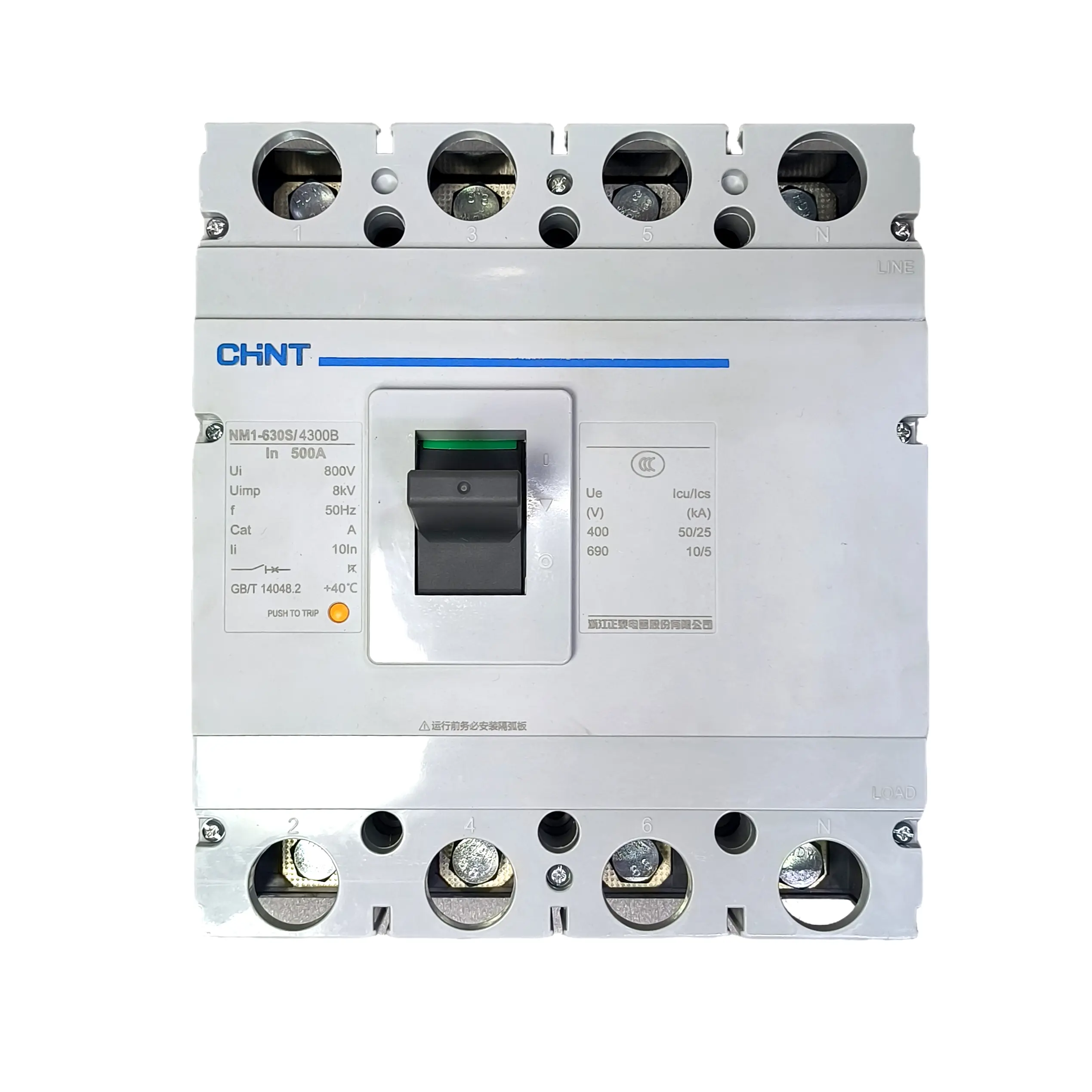 BREAKER - CHINT ELECTRIC NM1-630S/4300B 500A 3P+N