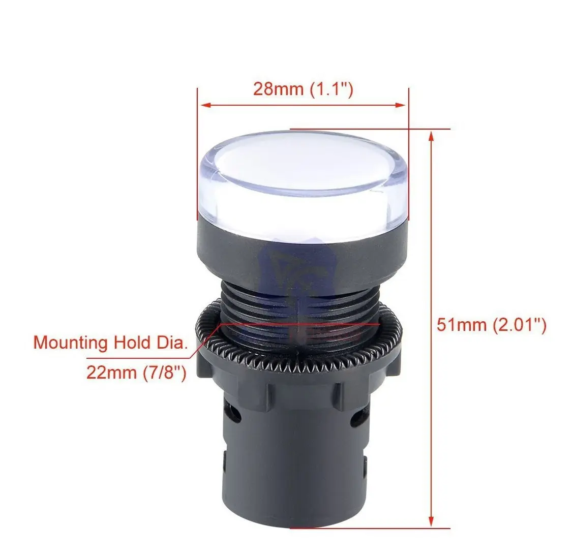 LUZ PILOTO LED BLANCO AD16-22D/S 12 VOL