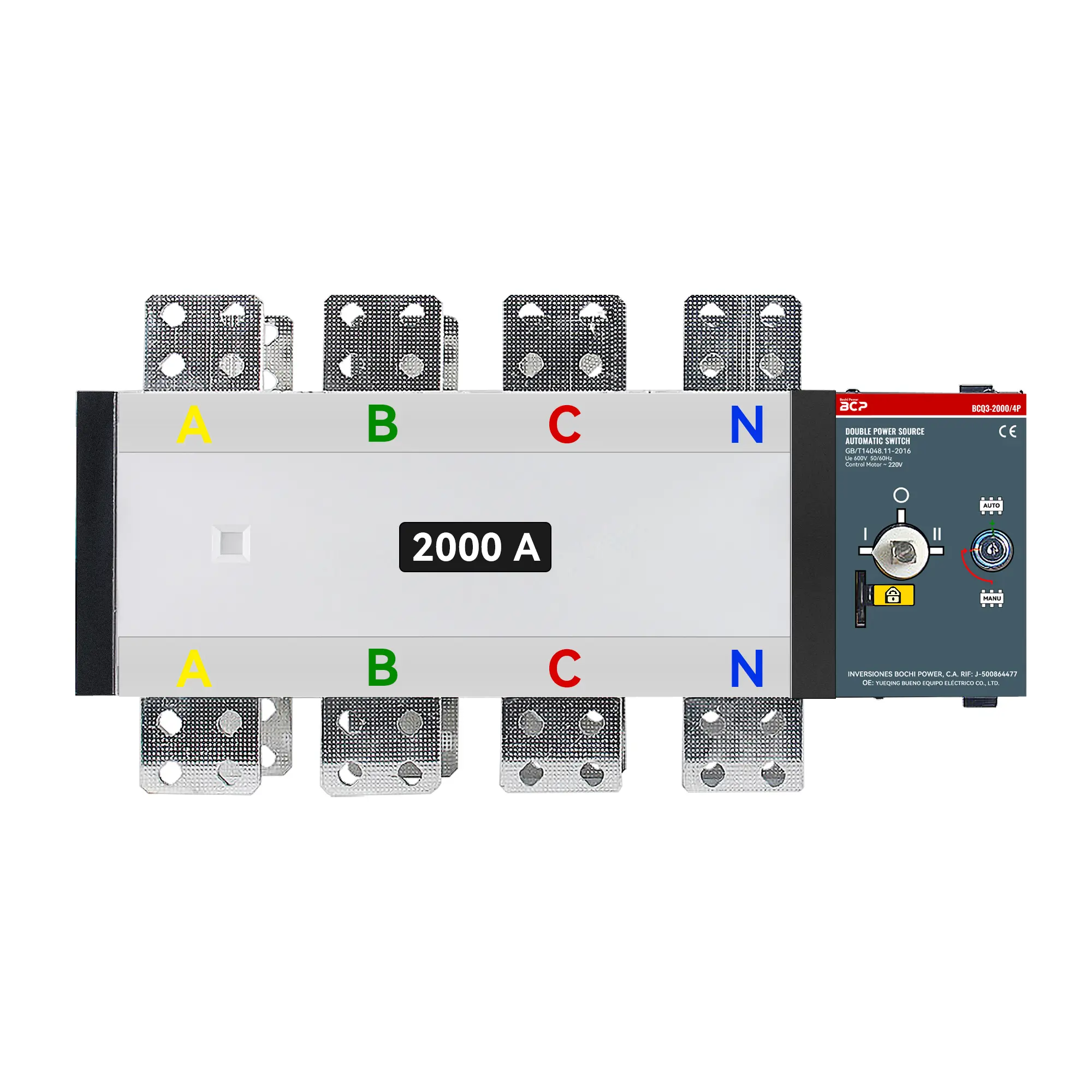 TRANSFERENCIA AUTOMATICA ATS BCQ3-2000/2000A 220V/4P